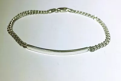 Sterling Silver .925 ID Men`s Chain Bracelet • $28