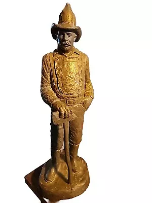 Michael Garman Bronze Tone Sculpture “Smoke Eater”  Firefighter 10”  • $48.98