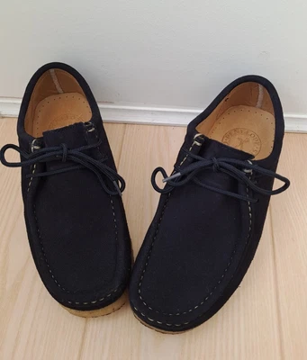 £42.99 • Buy Penelope Chilvers - Ladies Navy Suede Slip On Deck Shoes Lace Up Small Size 38 