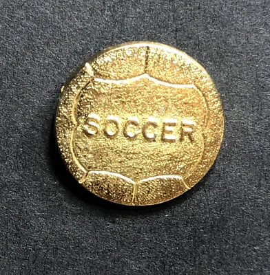 Vintage Soccer Ball Letterman Jacket Travel Lapel Hat Pin • $7.19