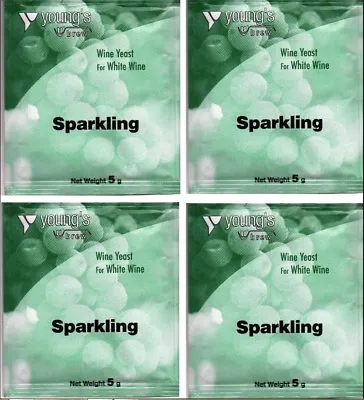 £7.39 • Buy 4x 5g Sparkling Wine Yeast - Known As Champagne Yeast - Home Brew Wine Making