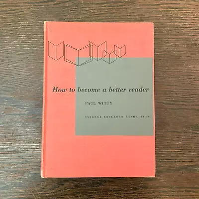 How To Become A Better Reader By Paul Witty 1953 Hardcover Vintage • $10