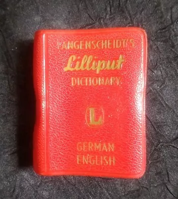 1964 Langenscheidt’s Lilliput Dictionary GERMAN TO ENGLISH Miniature 2  TALL Vtg • $19.95