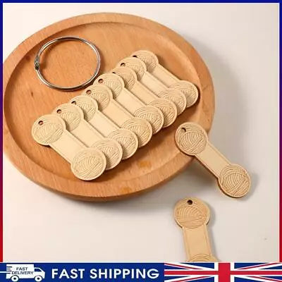 UK 10Pcs Wooden Yarn Ball Winding Board Bobbin Winder Thread Organizer (Yarn Bal • £5.03