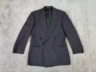 Versace Suit Jacket Mens 42 R Purple Wool Birdseye Luxury Designer 6 Button V2 • $39