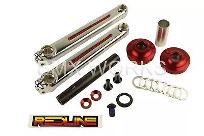 Redline Flight BMX Crank Set Chrome-Moly 175mm With Red American Bottom Bracket • $299