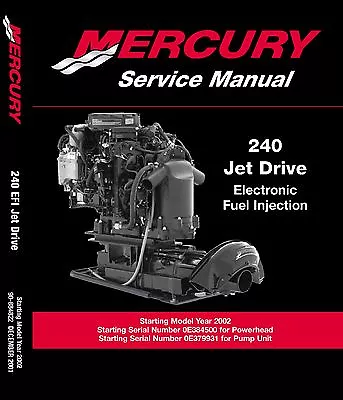 Mercury Marine 240 250 HP M2 Jet Drive Service Manual 3.0 Liter V6 • $6.99