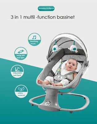 3in1 Baby Electric Rocking Chair Newborns Sleeping Cradle Bed Comfort Reclining  • $384.73