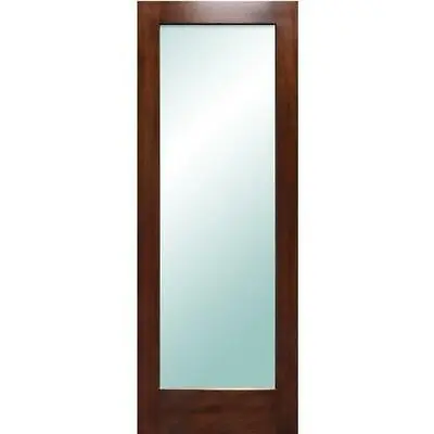 LuxDoors Exterior One-Lite White Laminate Glass Mahogany Entry Door [36  X 80 ] • $898