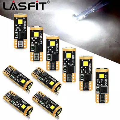 10x Lasfit T10 168 194 LED License Plate Light Bulb Interior Bulbs White 6000K • $26.99