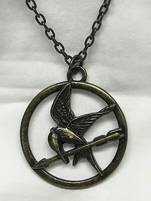 Hunger Games Lgf Lions Gate Films Mockingjay Antique Brass Steampunk Necklace • $3.99
