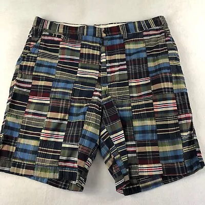 Nautica Shorts Mens 42 Madras Plaid Patchwork Relaxed Clipper N-83 Sportswear • $19.91