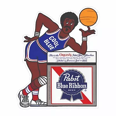 Pabst Blue Ribbon Basketball Cool Blue Decal / Bumper Sticker  • $3.59