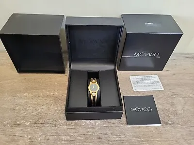 Movado 0606946 Women's Amorosa Black Dial Quartz Watch • $150