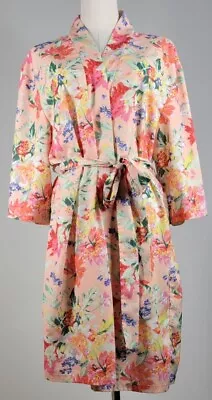 Le Rose Women's S/M All Over Floral Kimono Robe Bathrobe Spa Peach Style LR001 • $14.96