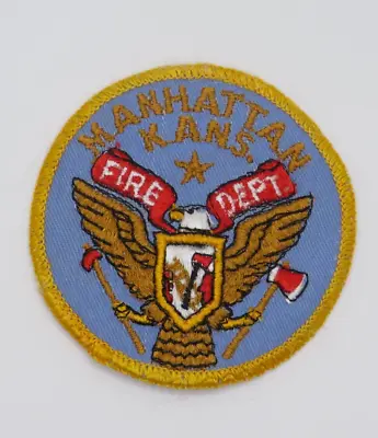 Manhattan Fire Department Riley County Kansas Hat Patch • $7.99