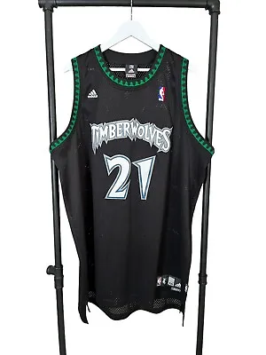 Adidas Kevin Garnett Minnesota Timberwolves Jersey Black XXL #21 Stitched Sewn • $53.40