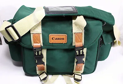 $35.99 • Buy Genuine Vintage Canon Green Canvas Camera /Photo Case Bag W/Shoulder Strap '90s