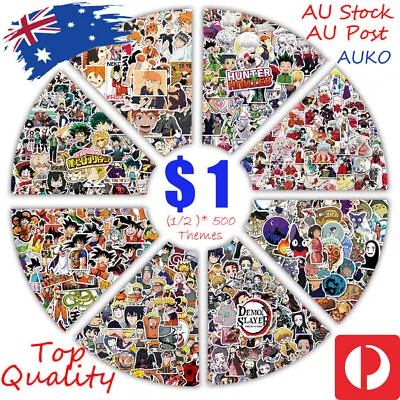 $1 • Buy New 800+ Various Themes Stickers Anime/ Kids Cartoon/TV Show /Game Skateboard