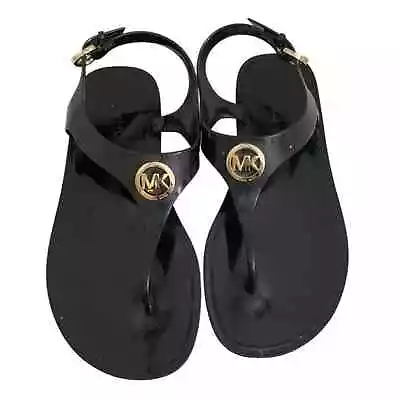 Michael Kors Black And Gold Sandals Size 6 • $21