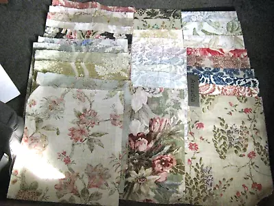 Bundle Of 31 Linwood Fabric Sample Remnants For Crafts Bunting • £25