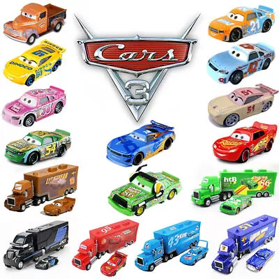 Disney Pixar Cars Lot Lightning McQueen 1:55 Diecast Model Car Toy Gift For Boy • £7.34