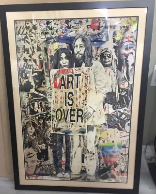 MR. Brainwash  Signed Framed & Matted 28x40 Poster Of Jon Lennon & Yoko Ono • $699.99