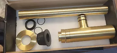 £34.31 • Buy Brass Contemporary Round Bottle P Trap 1 1/4 Sink Waste Drain Brushed Gold