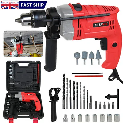 Hammer Drill Powerful Variable Speed Industrial Electric Corded Drill 1100w 220v • £26.99
