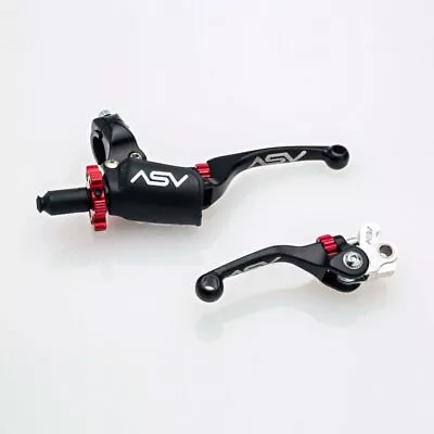 ASV Black F4 Quad Shorty Clutch + Brake Lever Pro Pack For Yamaha YFZ450 2003-06 • $230