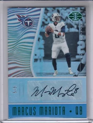 MARCUS MARIOTA 2017 Panini Illusions Veteran Signs Green #8 VSMM  5/5  Titans • $50