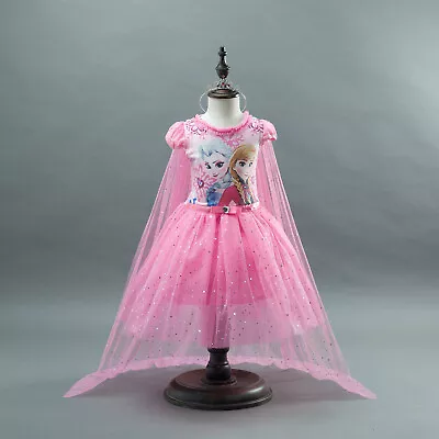 Frozen Elsa Anna Princess Queen Sister Girls Dresses Party For Baby Cosplay • $16.99