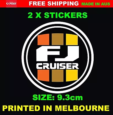 Retro FJ CRUISER Stickers X 2 JDM Vintage Toyota Stickers • $7.45