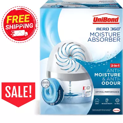 Unibond AERO 360 Pure Moisture Absorber Dehumidifier System Device + 1 Refill • £9.65