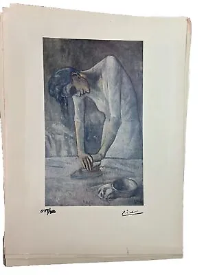 Pablo Picasso+ Original 1954 + Signed + Hand Tipped Color Plate Woman Ironing • $65