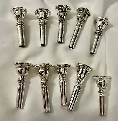 10 Vintage CORNET Mouthpieces Good Reference Late 1800s-1930s...regular Shank #5 • $59.99