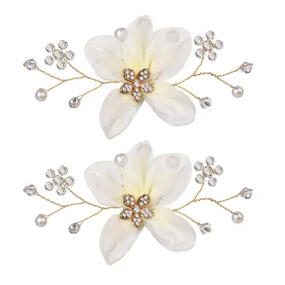 £5.36 • Buy Wedding Flower Shoe Buckle Rhinestone Crystal Metal Shoe Clips Bride Shoe Clip