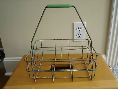 Vintage Milk Carrier 4 Half Gallon Bottles Heavy Gauge Steel Wire Very Good • $29.95