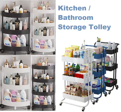 Kitchen Organiser Trolley Cart Storage Rack Vegetable Fruit Baskets Shelf Holder • $34.45