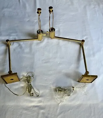 Pair Of Vintage George Hansen Swing Arm Wall Lamps In Polished Brass • $1500
