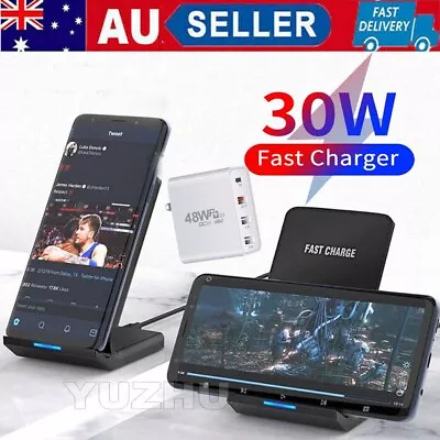 $6.95 • Buy Fast Wireless Charger Charging For IPhone 15 13 12 Pro Max XS XR X Samsung Qi