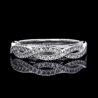 2.20Ct Lab-Created Diamond Round Cut Halo Infinity Wedding Band Ring Women's • $80.29