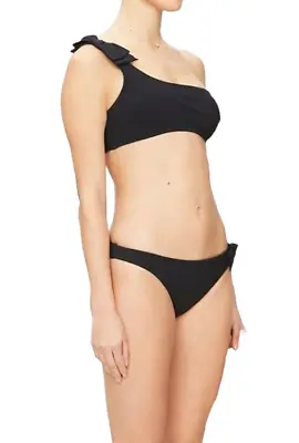 Zimmermann Zinnia Bow One Shoulder Bikini Set | Black Bow Hipster  $550 RP • $144.99