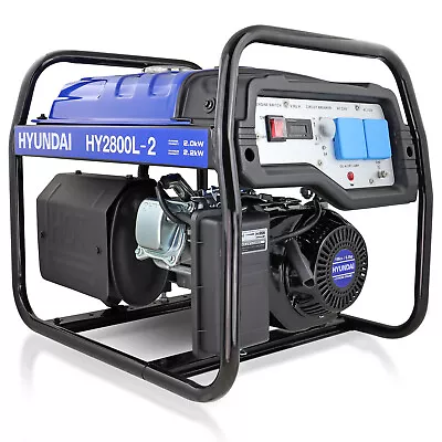 Hyundai Grade A HY2800L-2 2.2kW/2.75kVa Recoil Start Petrol Generator • £254.99