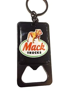 Mack Trucks Bottle Opener Keychain Classic Logo Diesel Retro Trucker BullDog • $11.87