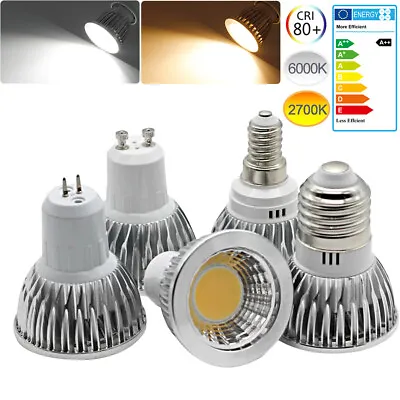 Super Bright COB LED Lamp GU10 E27 E14 GU5.3  LED Bulb 9W 12W 15W Spotlight UK • £32.03