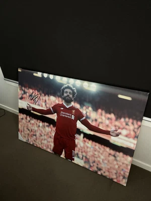 $50 • Buy SIGNED ~ Mo Salah Canvas (Liverpool Football Club)