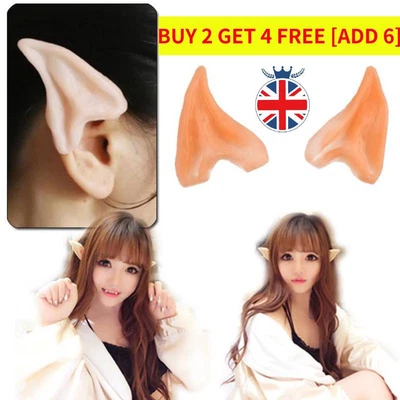 £4.51 • Buy Elf Ears Easy Fit Latex Elf Ears Halloween Party Hobbit Spock Fancy Dress UK NEW