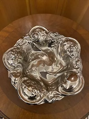 Vintage Mercury Glass Bowl Decorative Table Decor 11” Signed • $35