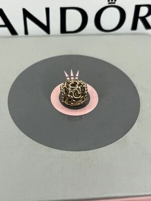 $1.88 • Buy Genuine Pandora Rose Gold Moments Hearts All Over Charm